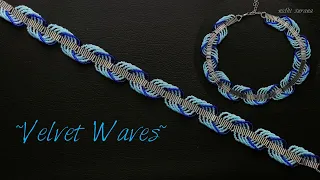 Velvet Waves, Necklace & Bracelet/Jewelry making with Bugle beads/Easy Tutorial Diy