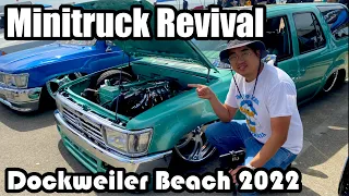 Mini Truck Revival Meet At Dockweiler Beach 2022 2jzgte Lowriders Datsun Nissan Toyota