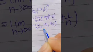 Lim (1+1/n)^n  as n tends to infinity ?? # Trick