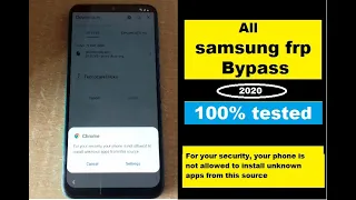 Samsung Frp Bypass App Not Installed Solution｜Without Flashing｜ Frp Bypass 2020 ｜Offline 100% Tasted