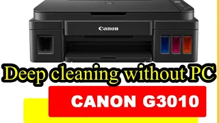 Canon G3010 Manual nozzle check & Deep cleaning (Test print)