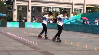 2015 Lishui Slalom Open Classic Slalom Pair 1st Place Guo Fang & Zhang Hao