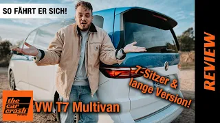 VW T7 Multivan L2 (2022) Erste Testfahrt im LANGEN 7-Sitzer Bulli! 💙🤍 Fahrbericht | Review | Test