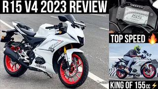 YAMAHA R15 v4 2023 RIDE REVIEW ⚡️|| KING OF 155cc 🔥|| TOPSPEED 😱|| UNKNOWNRIDER #bike #r15 #r15v4