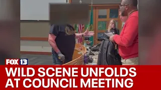 Video shows Woodinville councilmember's father get aggressive after censure vote
