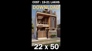 22x50 Ft. Rapid Plan & 3D House Design 🏡 #shorts 😍 1100 वर्गफीट पर घर का नक्शा SHORT 1 #housedoctorz