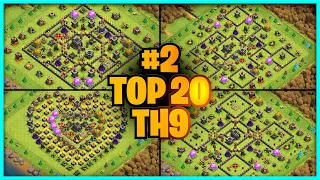 New BEST TH9 base link HYBRID/TROPHY Base 2020 (Top20) in Clash of Clans - Town Hall 9 Trophy Base