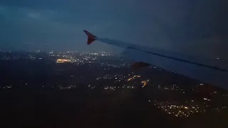 Night landing Airbus A320, Berlin Brandenburg Airport, easyJet