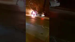 В Кишинёве на ходу загорелся автомобиль