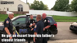 Fallen Officer’s son receives police escort to 1st day of school