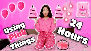 I Used Only PINK Colour For 24 Hours | Pari's Lifestyle