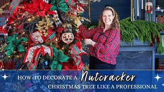 How to Decorate a Professional Nutcracker Themed Christmas Tree | Jewel Tone DIY Christmas Tree