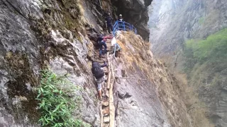 During Lapchi visit near Jum khola....Dangerous foot trail