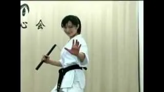 Rina Takeda nunchaku performance.