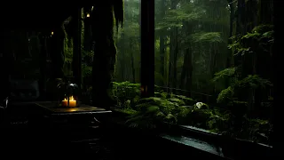 Amazing Adventure Under Captivating Rain, Eerie Sounds Of Ominous Forest For Better Sleep