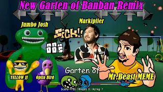 FNF BanBan vs Mrbeast MEME x Markiplier Sings Ourple Guy Remix Song | NEW Garten of Banban Mod Cover