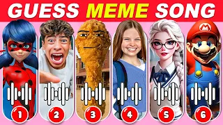 GUESS MEME & WHO'S SINGING🎤🎵🔥| Lay Lay, King Ferran, Salish Matter, Elsa,Lady Bug,Gegagedigedagedago