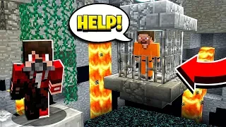 TEST STEVE IS TRAPPED IN THE CORRUPT CAVES! (Scary Survival EP46)