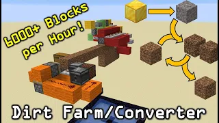 Dirt Farm and Wood Stripper (1.16, 1.16.1 1.16.2 +) (6000 Blocks per Hour)