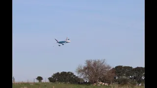 Hi Fly A380 farewell fly-by over Beja Airport