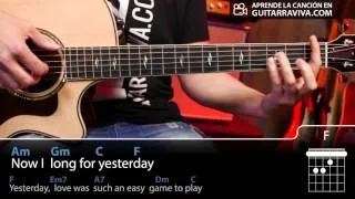 Yesterday guitar chords easy tutorial