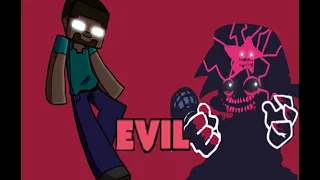 FRIDAY NIGHT FUNKIN MOD CORRUPTED herobrine vs evil bf DAY 1