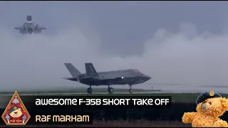 SPECTACULAR F-35 SHORT TAKE OFF IN EMOTIONAL STORMY CONDITIONS • RAF F-35B 207 OCU RAF MARHAM