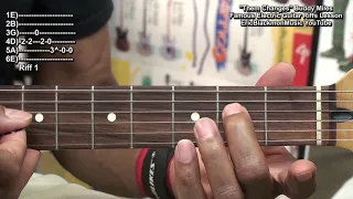 THEM CHANGES Buddy Miles Electric Guitar Riffs Lesson @EricBlackmonGuitar​