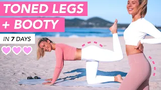 TONED LEGS + BUTT LIFT in 7 DAYS // 5 Minute Home Workout (No Equipment Needed)