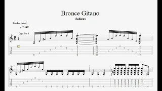 TAB  🎸APRENDE la 🎸solea 🎸 Bronce Gitano de 🎸Sabicas🎸. Partituras y falsetas flamencas GRATIS