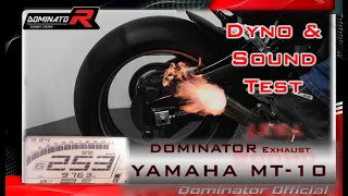 Yamaha MT10 RN45 💥 Dyno & Flames 🔥Pure Sound🔊 Stock vs. Dominator 🎧HQ Sound 🇵🇱 ⚡Exhaust Compilations