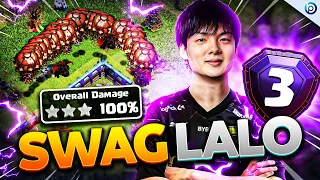 STARS SWAGS ENTIRE LALO as RANK 3 in LEGENDS LEAGUE | Best TH16 Legend Attacks