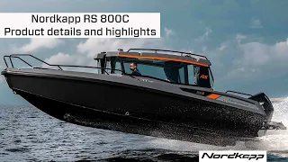 Nordkapp RS800C, 26 feet sporty wheelhouse boat in aluminium - product run through