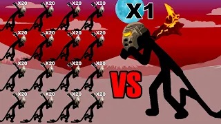 GIANT BOSS ( X20 VS X1 ) GIANT LEADER | GIANT VOLTAIC | PRINCES VOLTAIC | LAVISH | STICK WAR LEGACY