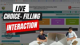 How To Do Choice Filling | Step By Step Process | Live Choice Filling Round - 1 IPU #ipu