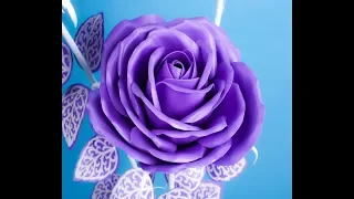 DIY Бесплатный МК. Роза для светильника из 80 см изолона. DIY rose for floor lamp of 80cm isolon