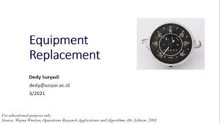 Week2.4 Equipment-Replacement Problem (Dynamic Programming)