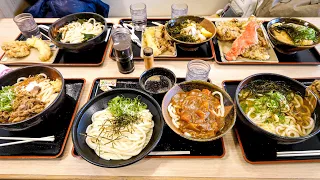 Best Selling Meat Udon! Loads of Tempura! Close-up on the Early Morning Preparations from 4AM!