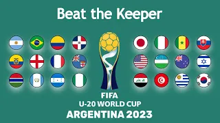 World Cup Argentina 2023 U-20 Beat the Keeper | Elimination Marble Race