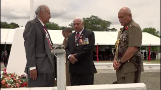 Fijian President officiates at the Remembrance Day Memorial Service