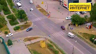 ДТП (сбит пешеход г. Волжский) ул. Мира ул. Нариманова 19-06-2019 18-21