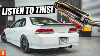 Installing a Skunk2 Catback Exhaust on the @throtl 1997 Honda Prelude VTEC! (throtl Dream Build 5)