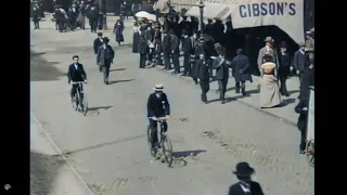 Vintage footage of Belfast  in 1901-  colourised .