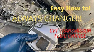 CVT tranmission fluid change - ALWAYS CHANGE IF YOU HAVE A CVT