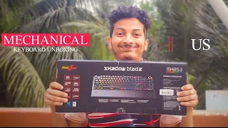 Redgear Shadow Blade Mechanical Keyboard Unboxing & Testing - Maxblind - No Commentary