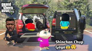 GTA 5: Shinchan Try To Hide From Franklin In Cars' Trunk🥲but Franklin Caught??🧐Ps gamester