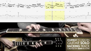 Stairway to Heaven guitar solo BACKING TRACK with score and TAB