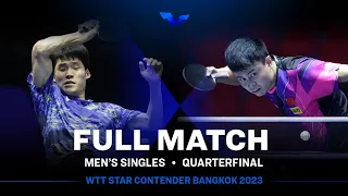 FULL MATCH | JANG Woojin vs ZHOU Qihao | MS QF | #WTTBangkok 2023