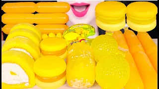 ASMR YELLOW DESSERT *FREEZE POP, JELLO POP, BANANA DESSERT, MANGO GUMMY 노란색 디저트 먹방 JANE ASMR 제인