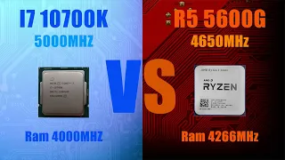 Сравнение I7 10700K VS Ryzen 5 5600G в синтетических тестах + игры!!!Такого мы от Amd не ожидали!!